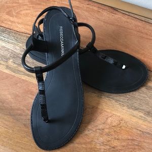 Rebecca Minkoff Grace Leather T-Strap Sandal